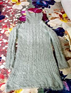 Cozy And Unique Light Gray Long Sweater