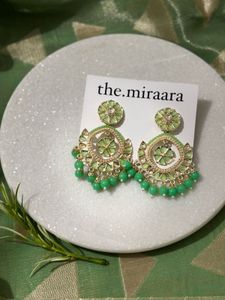 Elegant Green Dangler Earrings