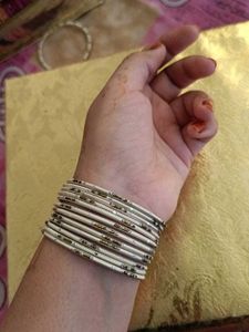 White Metal Bangles