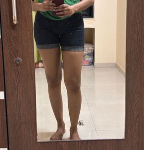 Low Rise Black Shorts