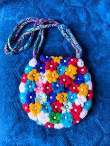 Floral Crochet Handmade Handbag