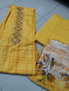 Yellow Embroidered dress