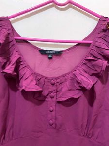 Chic Purple Ruffled Top 34