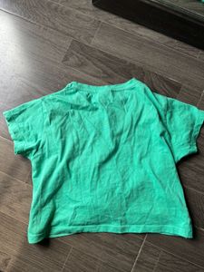 Green Zara Knotted Top
