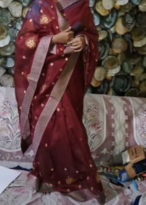 Elegant Maroon Saree