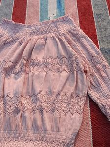 Light Peach Off Shoulder Top