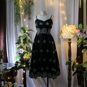 Black Embroidered Dress