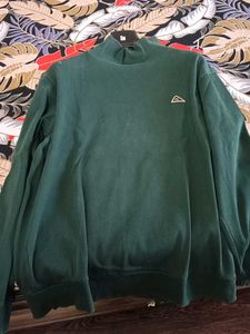 Green Mock Neck Sweatshirt