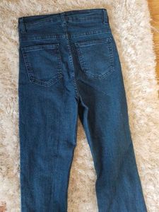 Blue Denim Bootcut Jeans For Women