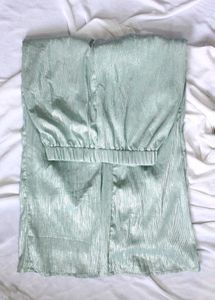 Metallic Mint Wide Leg Pants