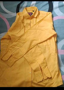 Gold Cotton Blend Shirt New One.