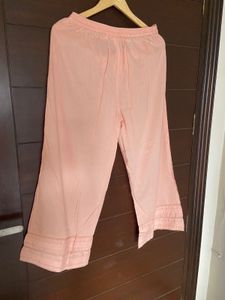 Biba Women’s Cotton Peach Colour Palazzo (L)