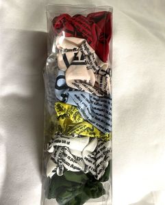 12 pcs Text print Scrunchies