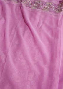 Pink Saree With Blouse