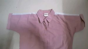 🌸 Mauve Pink Shirt With Silver Detail And Knot🌸