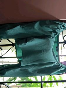 Mint Green Long Sleeve Crop Top
