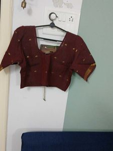 Maroon Readymade Saree Blouse