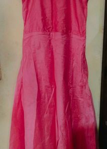 Pink Floral Embroidered Dress