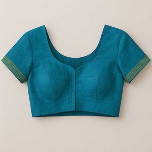 Teal Saree with Blouse