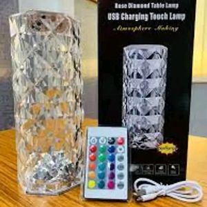 SIGMA Crystal Rose Table Lamp 16 Colour LED Night
