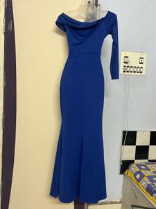 Pintrest Navy Blue Long Mermaid One Piece