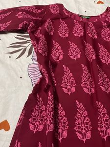 Pink Kurti Dupatta Set
