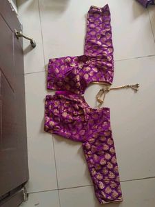 Purple Brocade Blouse