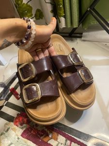 Brown Buckle Sandals