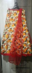 Floral skirts with crop top