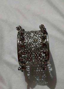 Silver Tone Boho Cuff Bracelet