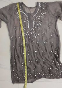 Ombre Chikankari Mirror Work Garara Set
