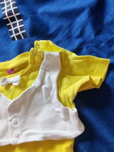 Cute Yellow Baby Bodysuit