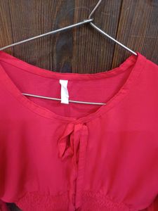 Red Peplum Top