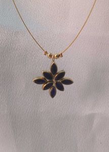 Blue Flower Pendant Necklace