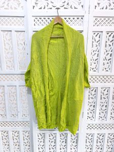 Green Knit Cardigan A