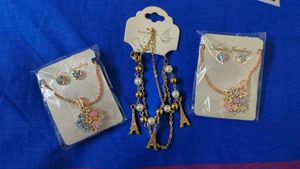 Combo Of 3 Piece 1Braclet And 2 Pendant Set
