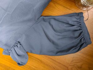 Gray Button-Down Top