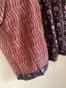Black Multicolour Kurta Set With Duppata