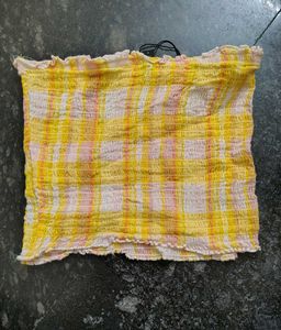 Yellow Plaid Tube Top
