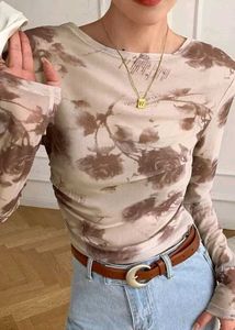Brown Mesh Top