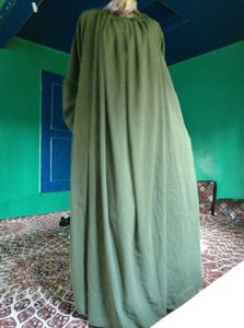 Elegant Olive Green Ethnic Abaya