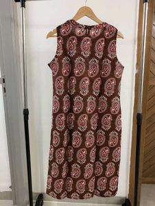 Paisley Print Sleeveless Dress