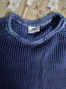 Blue Knit Pullover