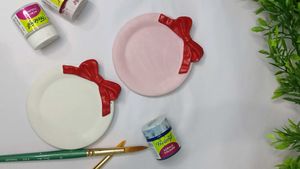 Handcrafted Decorative bow trinket Plate