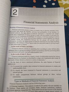 Analysis of Financial Statements Class XII