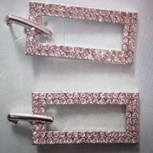 Sparkling Rectangle Earrings