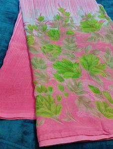 Floral Pink Saree