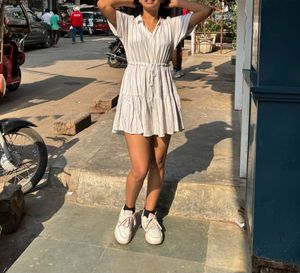 A cute white mini dress