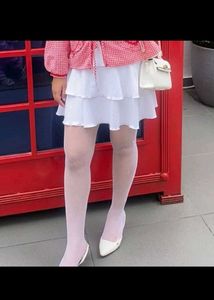 White Ruffle Skort
