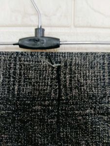 Gray Button Detail Mini Skirt